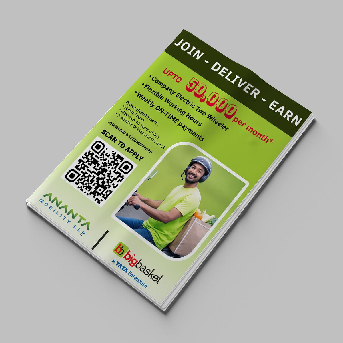 Ananata BigBasket Hiring Flyer